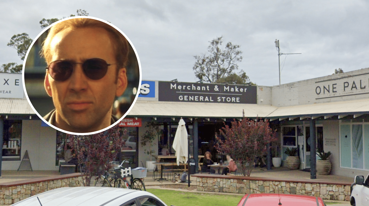 Nicolas Cage continues to grate on locals after nabbing a prime spot outside Merchant & Maker