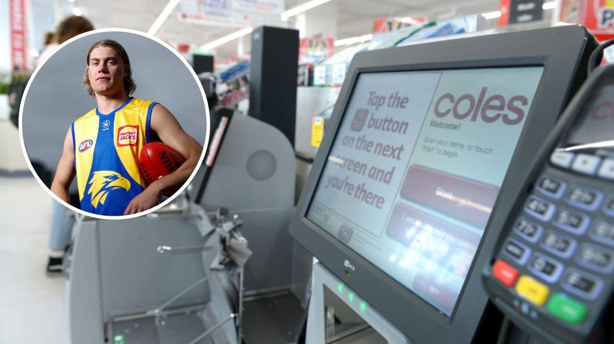 Harley Reid takes trip to Coles self-serve checkout to feel like there are fewer cameras on him