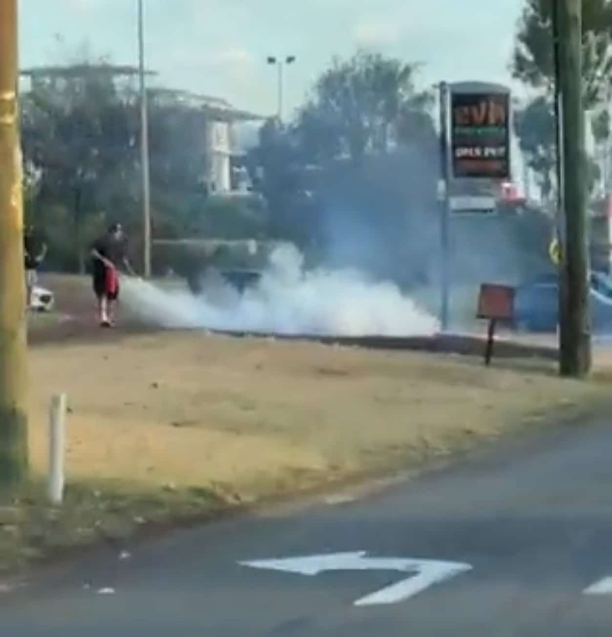 Legend jumps out to extinguish a spot fire on Wanneroo Road