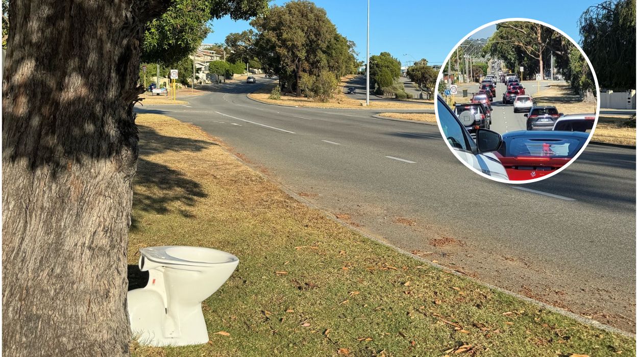 Public toilets installed along Karrinyup Rd in anticipation of Xmas shopping gridlock