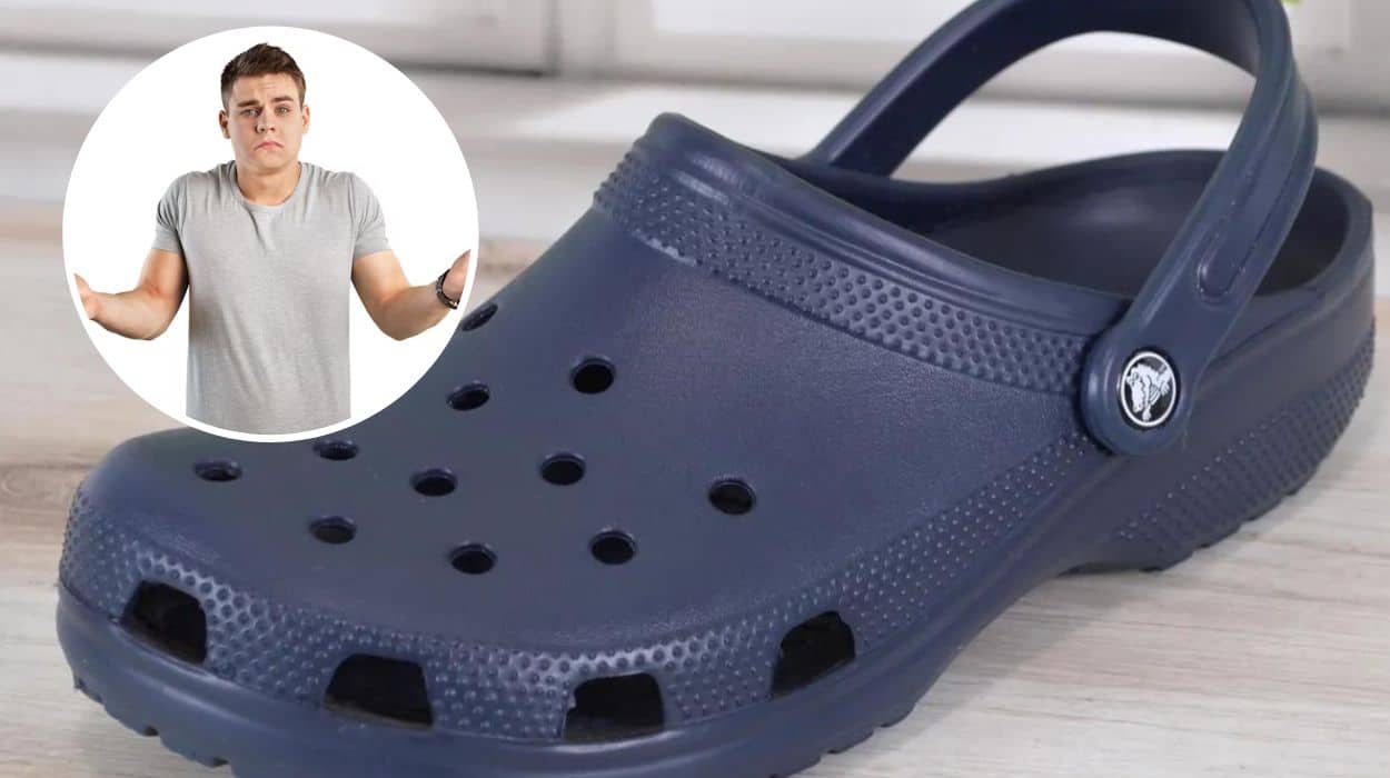 Man signals to the world that he’s given up with new Crocs purchase