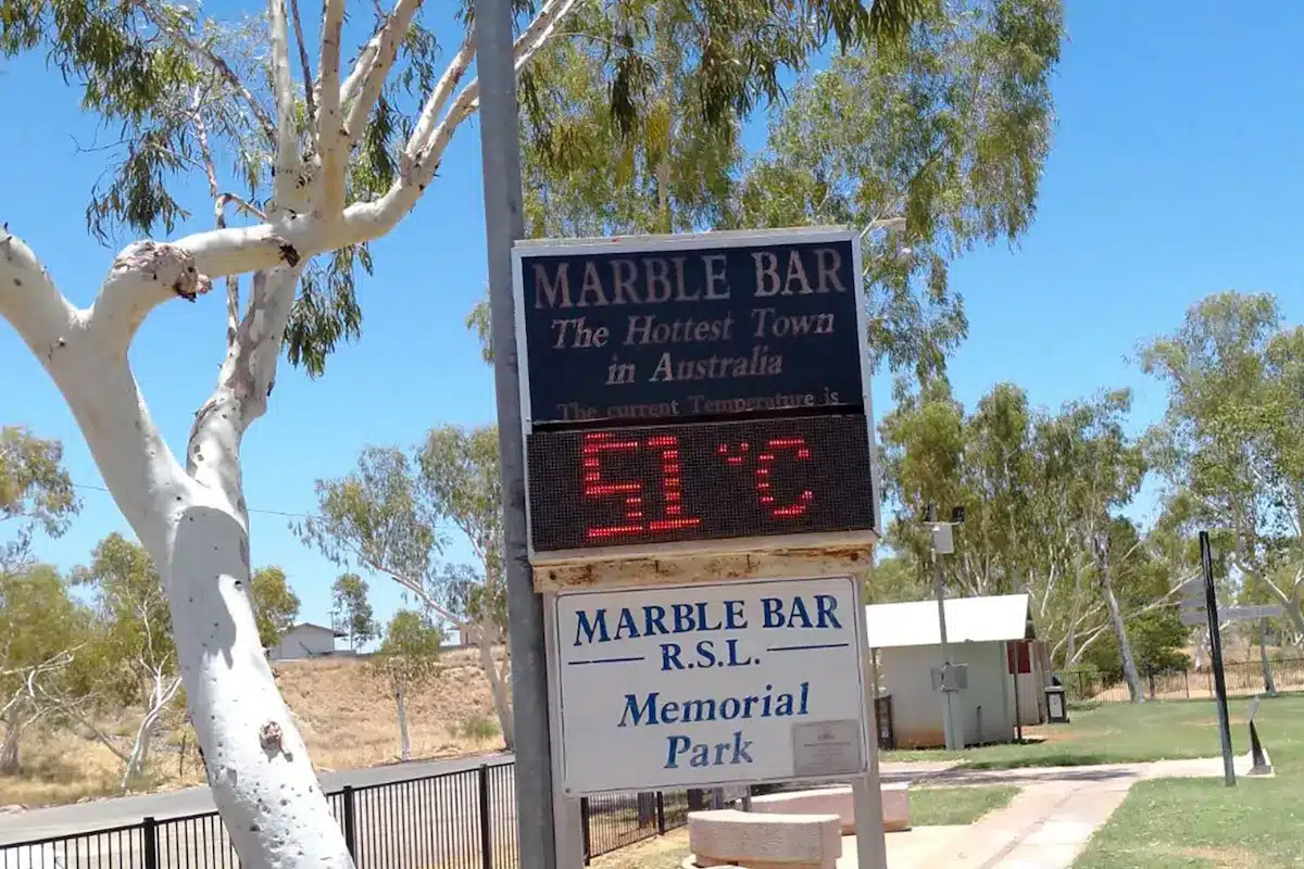 Residents not having a Marble Bar of the official temperature recordings