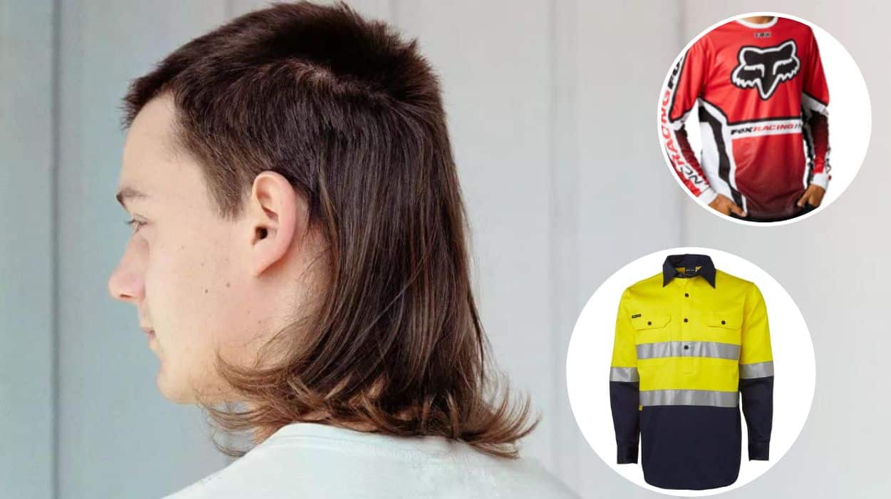 Young hill dweller torn between Fox Racing shirt and best HiVis for date night