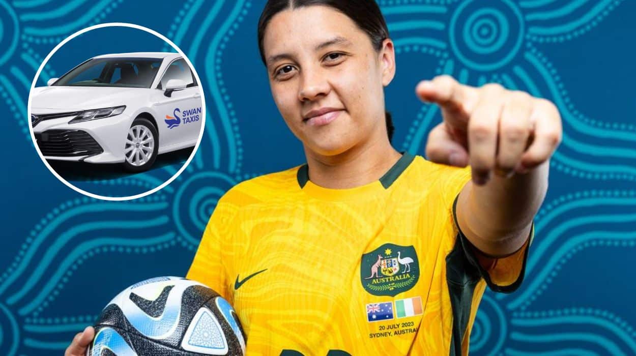 Heartwarming scenes as two little boys in Matildas jerseys ask mum if they can go and spew in a taxi